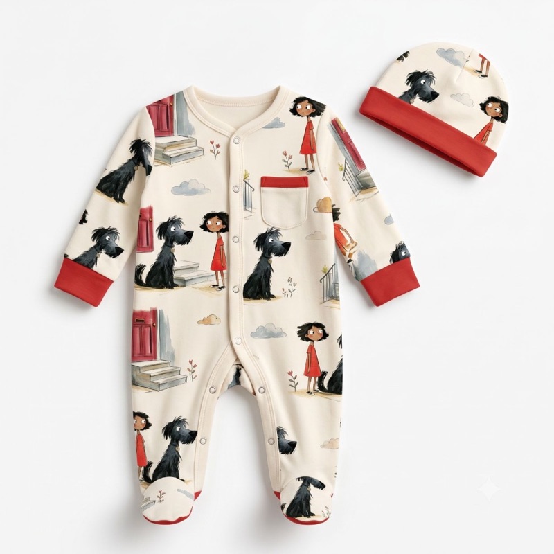 Organic Zip Sleepsuit Two-Pack — Neutral — alternate view